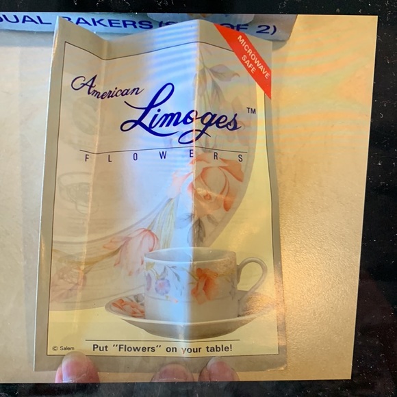 American Limoges Flowers Individual Bakers Set of 2 - Picture 5 of 16